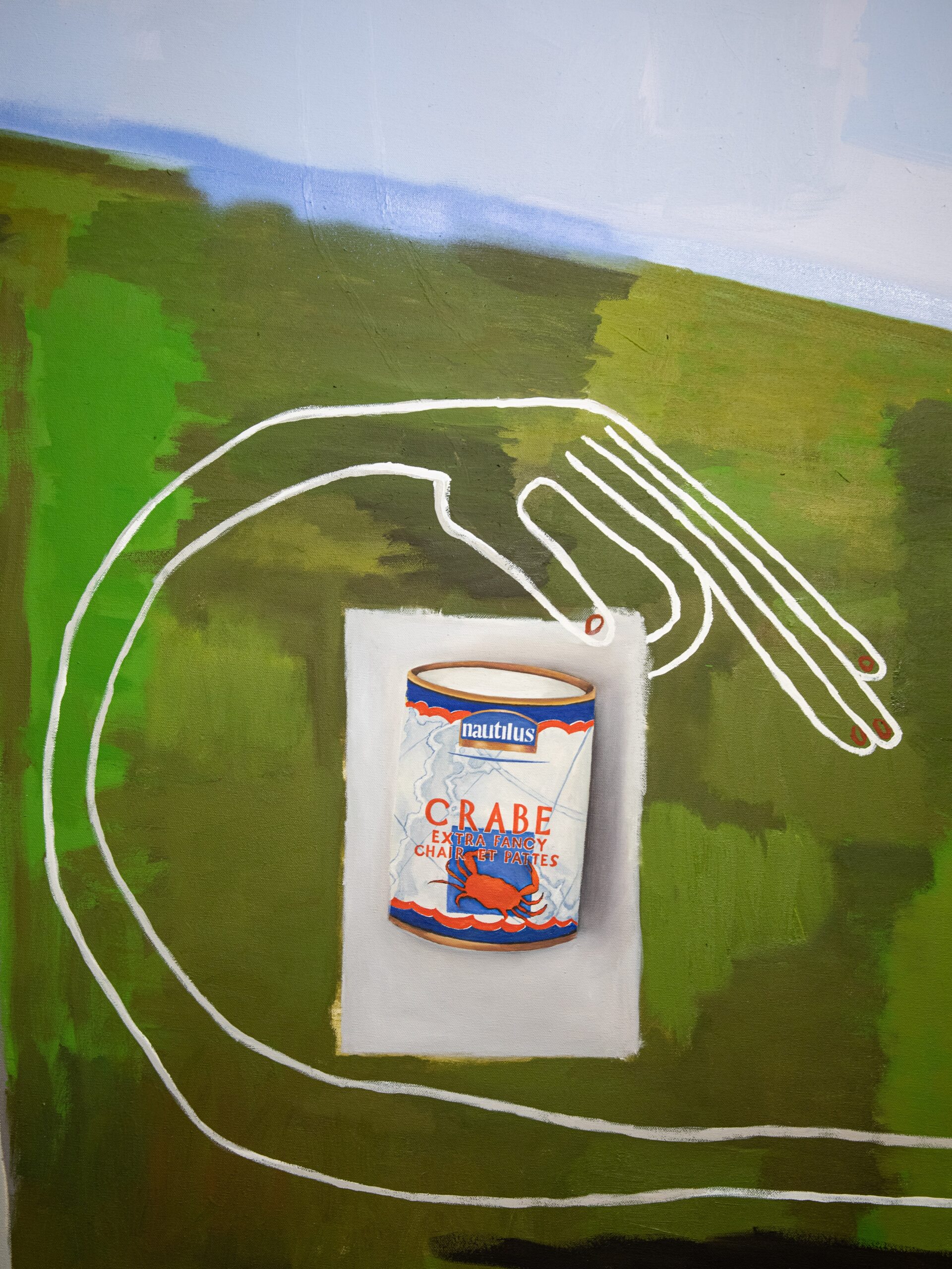 Frühstück im freien, 2021, oil on canvas, 130 x 100cm 