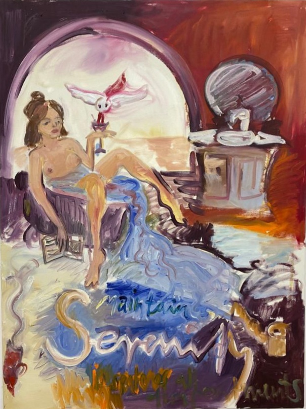 Maintain serenity, oil on canvas, 80 x 60 cm