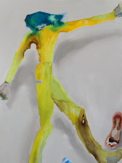 Meng Yangyang, Dance or Pay, 100x160 cm, olio su tela, 2022