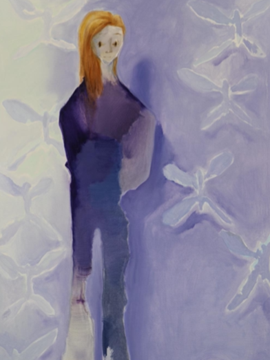 Meng yangyang, Miss Wallflower, 100x160 cm, olio su tela, 2022