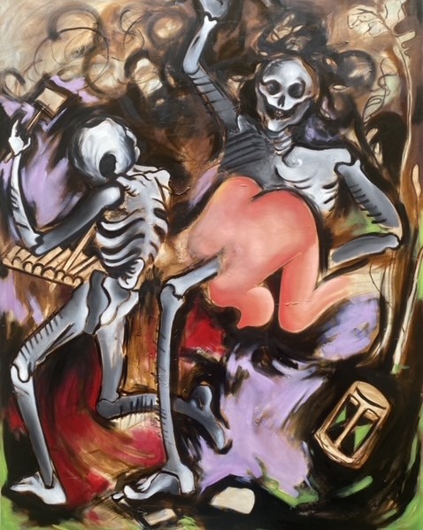 Danza #2, 2022, olio su tela, 198x148 cm