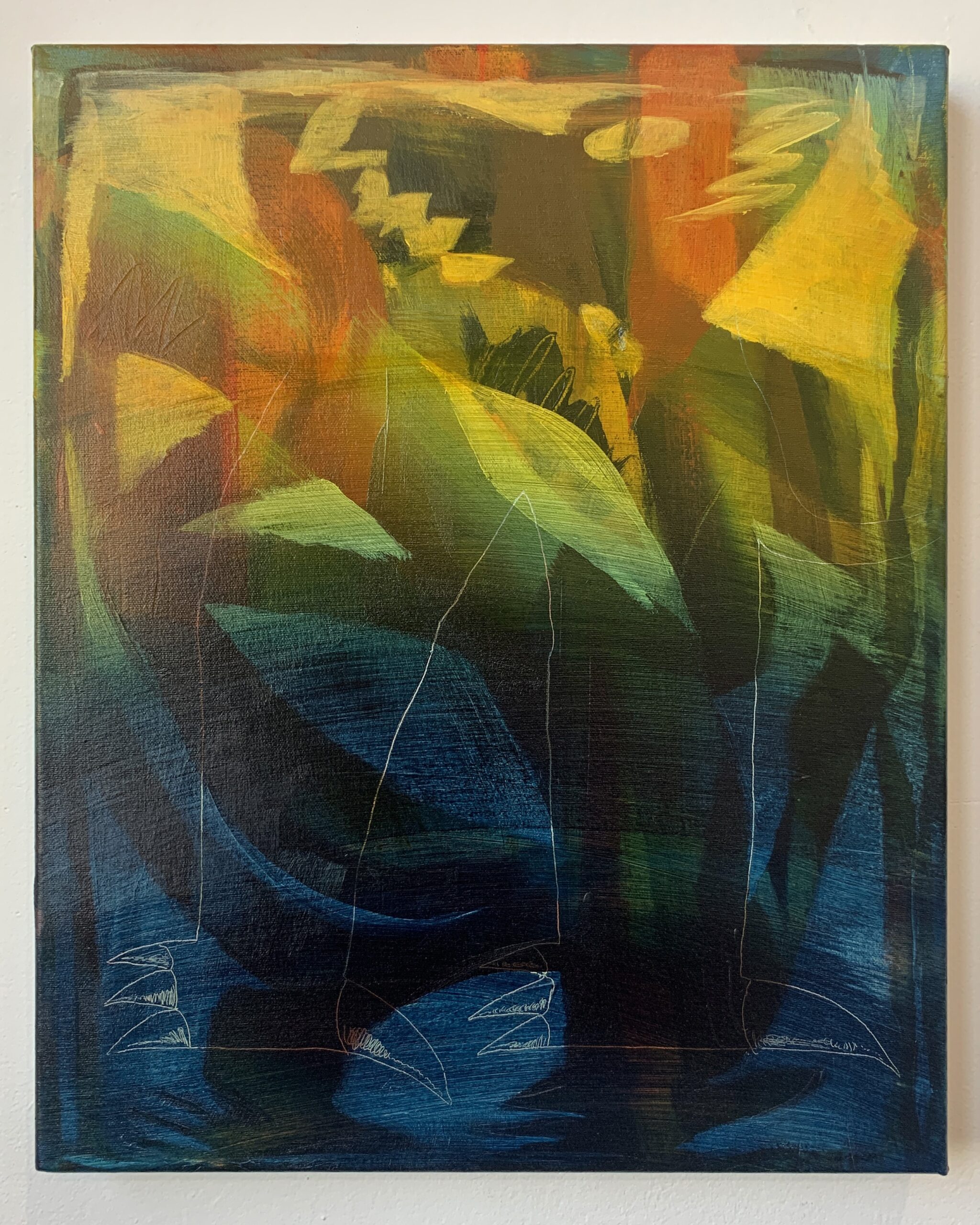 Ray Hwang, whirlwind stump, 2022, acrylic on canvas, 51x41 cm